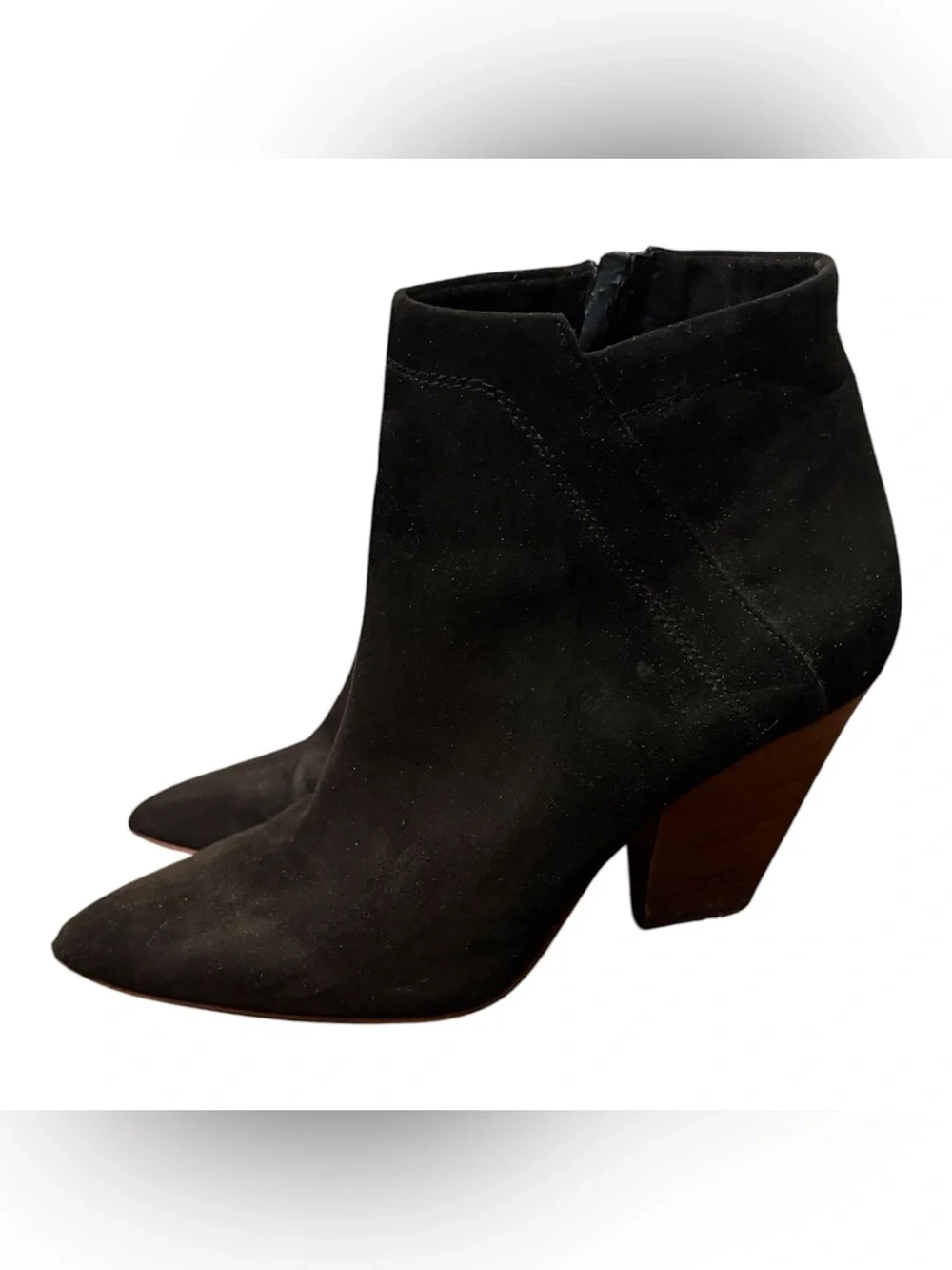 SAKS FIFTH AVENUE Black Suede Ankle Boots
